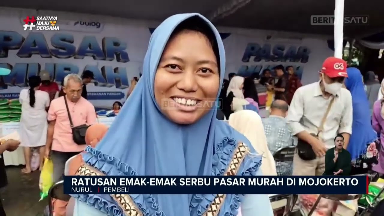 Ratusan Emak-Emak Serbu Pasar Murah Mojokerto #Beritasatu