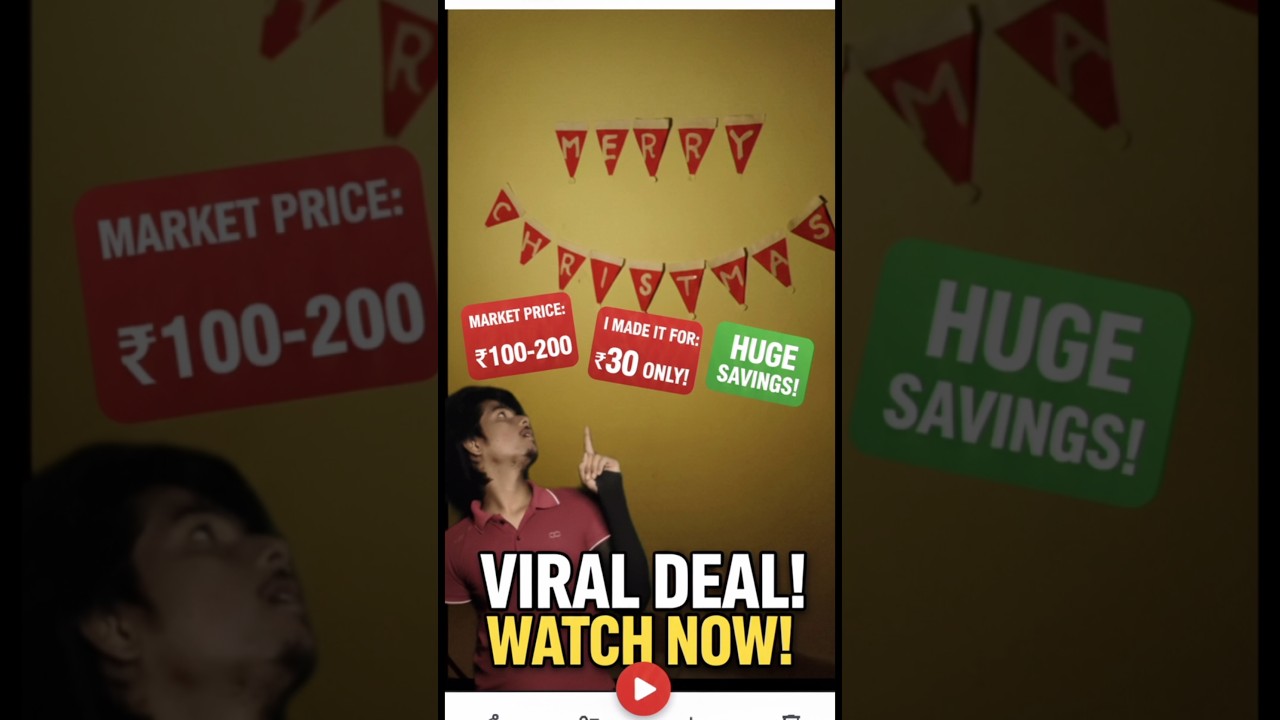 🎄 Christmas Decoration at Home | ₹30 mein ₹300 jaisa Banner 😲| DIY Christmas Decor