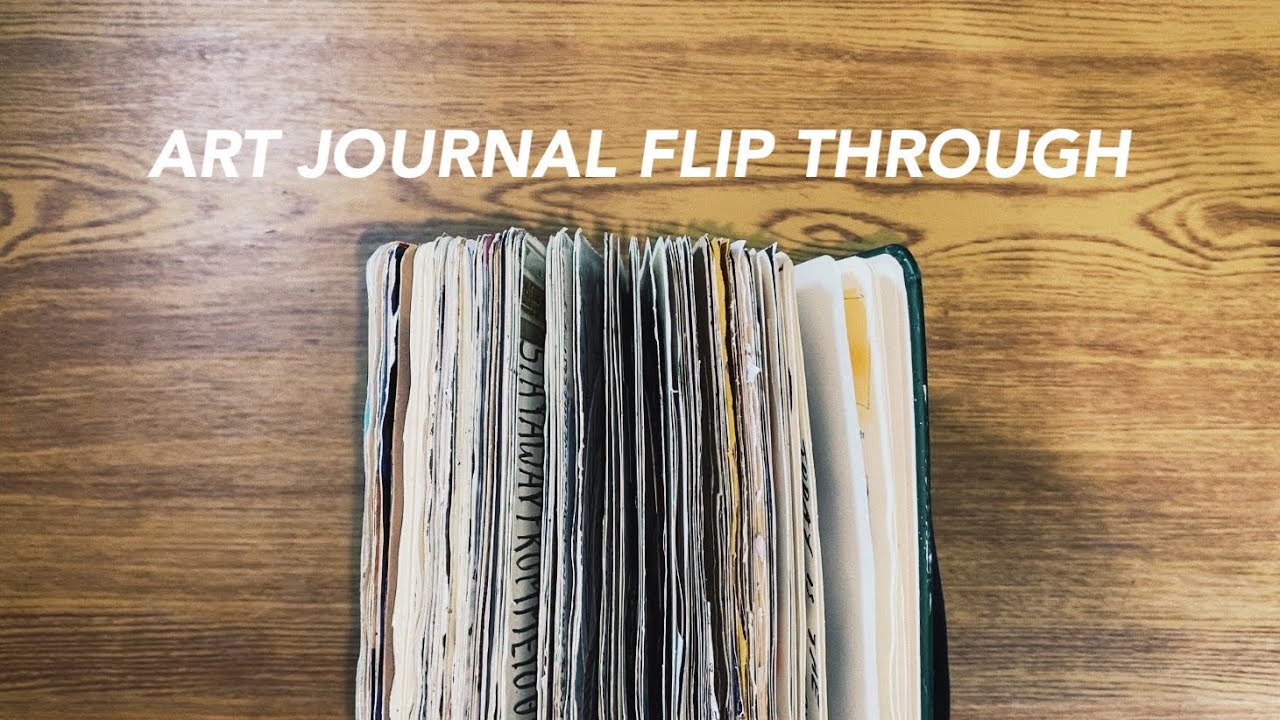 art journal flip through ☆ no talking (real time page flip asmr with soft music)