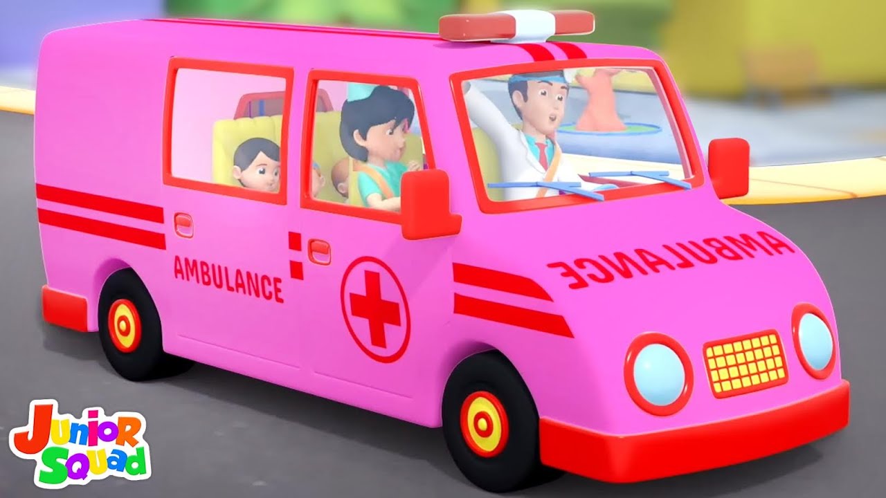 Wheels On The Ambulance + More Emergency Vehicle Songs for Kids by Junior Squad