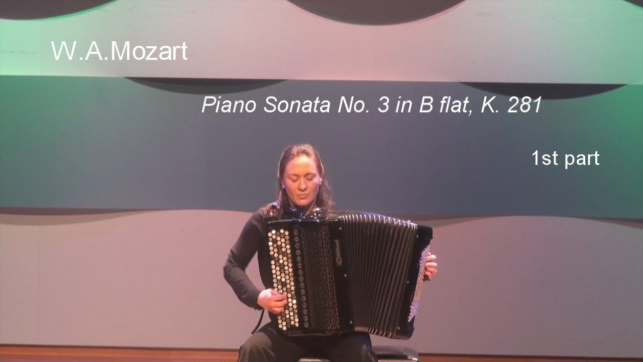 Mozart: Piano Sonata No. 3 in B flat, K. 281 - 1. Allegro ACCORDION Serotyuk * Моцарт Соната Серотюк