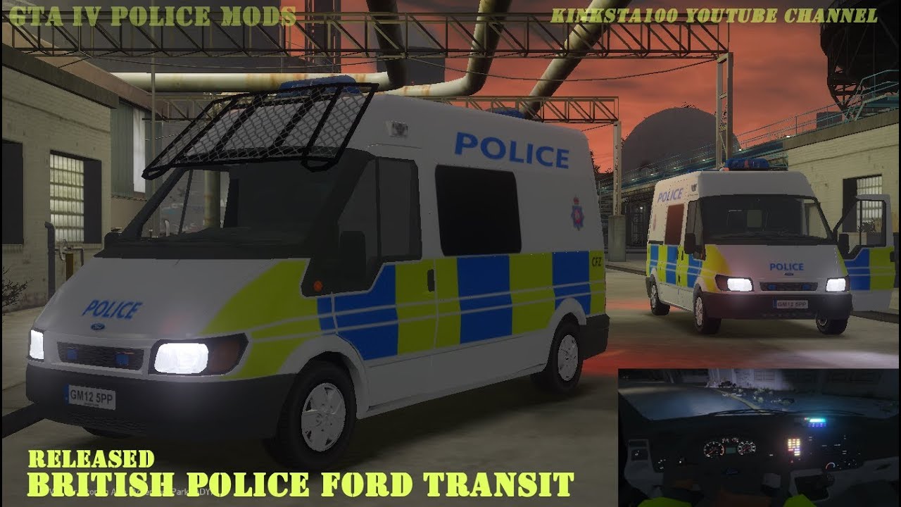 Gta IV British Police Transit Riot Van GMP ELS v8
