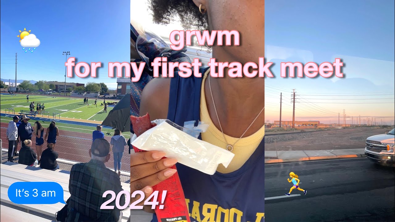 GET READY WITH ME FOR MY FIRST TRACK MEET 2024!!🌦️🏃‍♀️