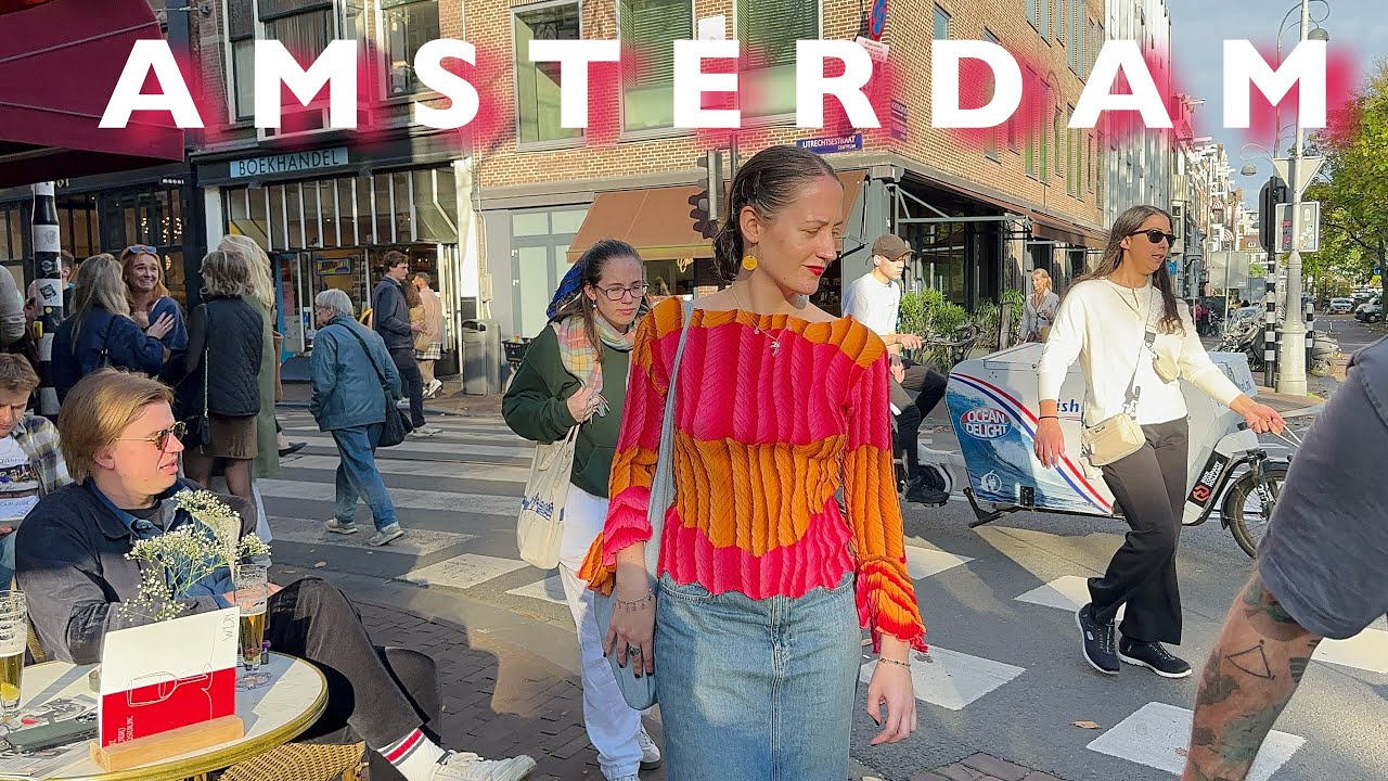 AMSTERDAM- Downtown & Central Beautiful Walking Tour | Walking in Amsterdam Is So Much Fun🇳🇱🩷🧡