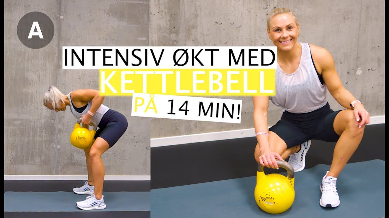Effektiv svettefest med kettlebell🔥 Ferdig på 14 min!