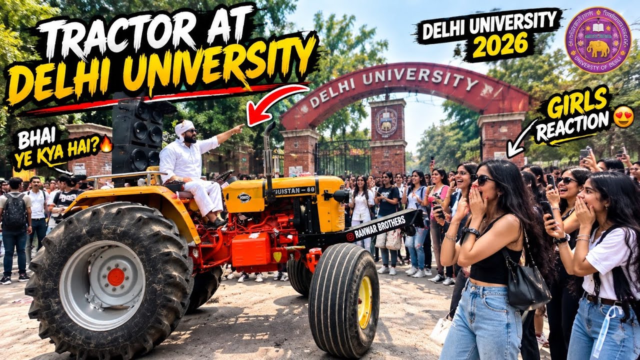 Finally my Tractor at Delhi university 2026 election💰✌️|4th time done✅|