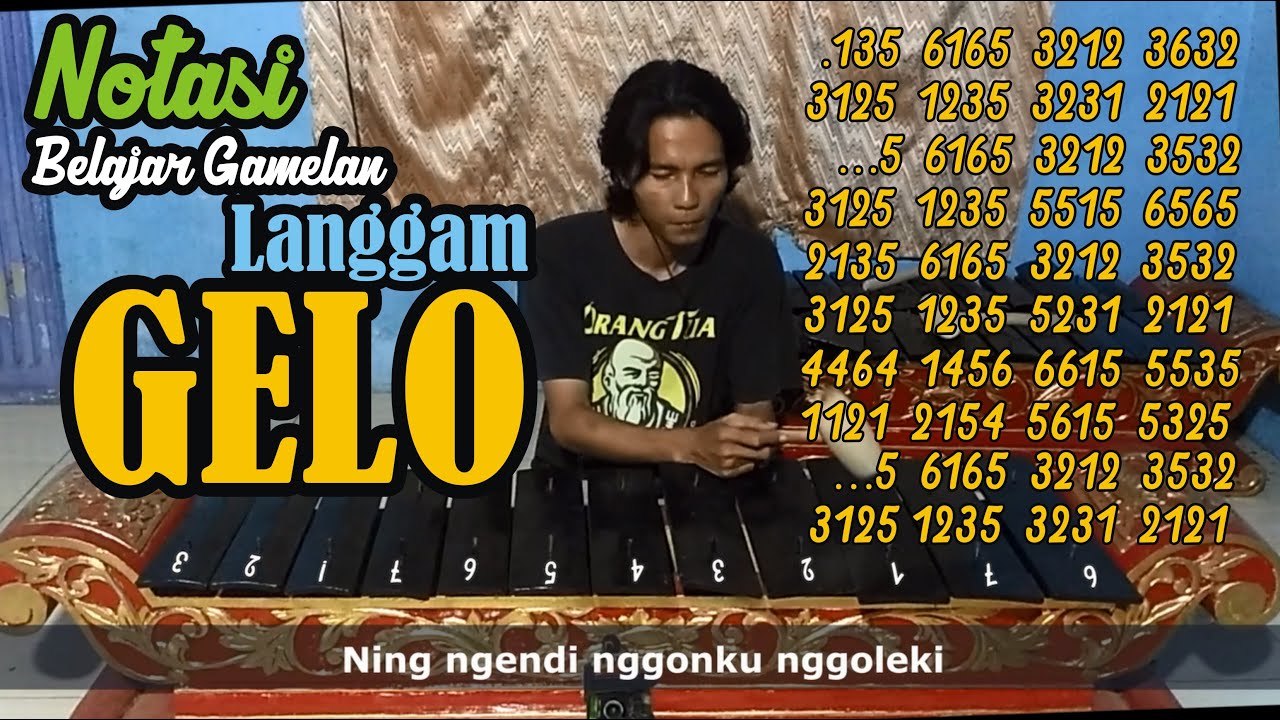 Notasi Langgam GELO Pl.6 - Belajar Gamelan