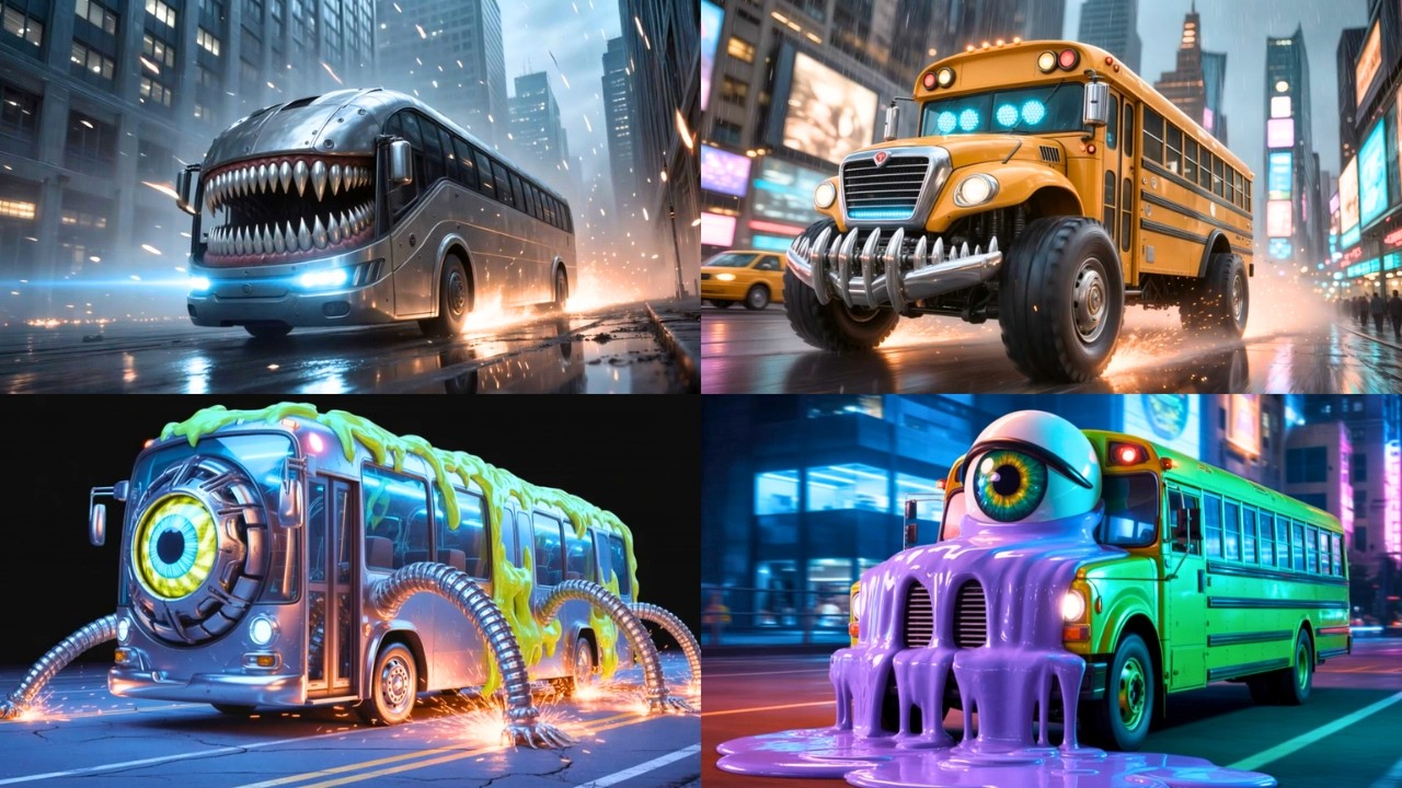 MONSTER SCHOOL BUS EATER - TILES HOP EDM RUSH #162