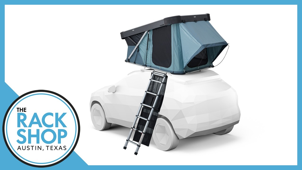 Thule Widesky Rooftop Tent – 2-Person Hardshell in Dark Slate | The Rack Shop - Austin, TX
