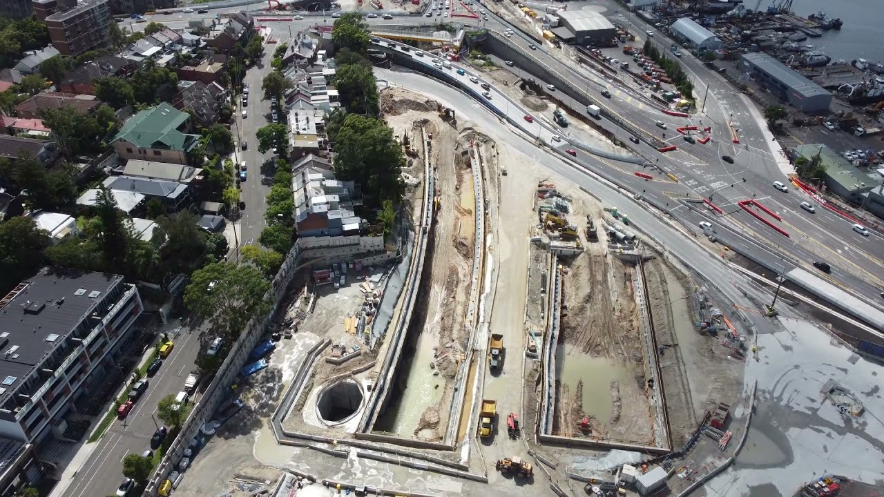 Westconnex Dive Site Rozelle Aerial