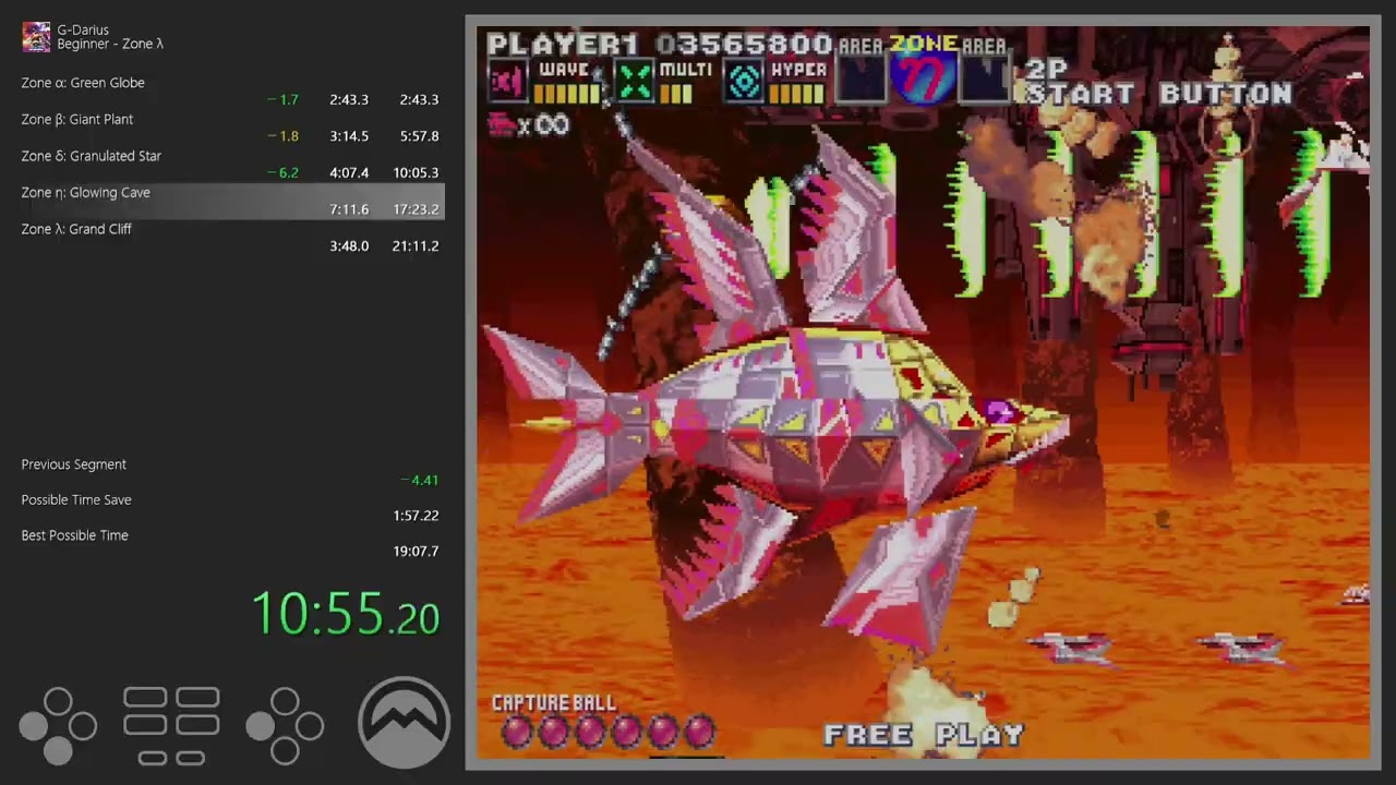 Speedrun - G-Darius - Beginner - Zone λ - Current PB