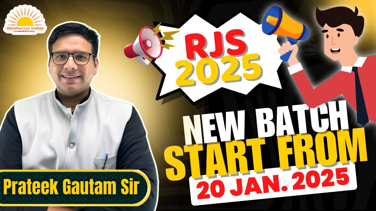 RJS Foundation New Batch Start From 20 January 2025 | Abhyuthan Law Academy | #rjs #rjsfoundation