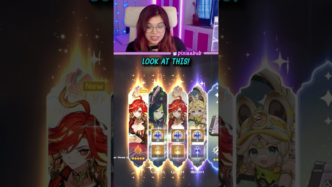 The Luckiest 10 Pull in Genshin Impact History (Capturing Radiance) #Shorts