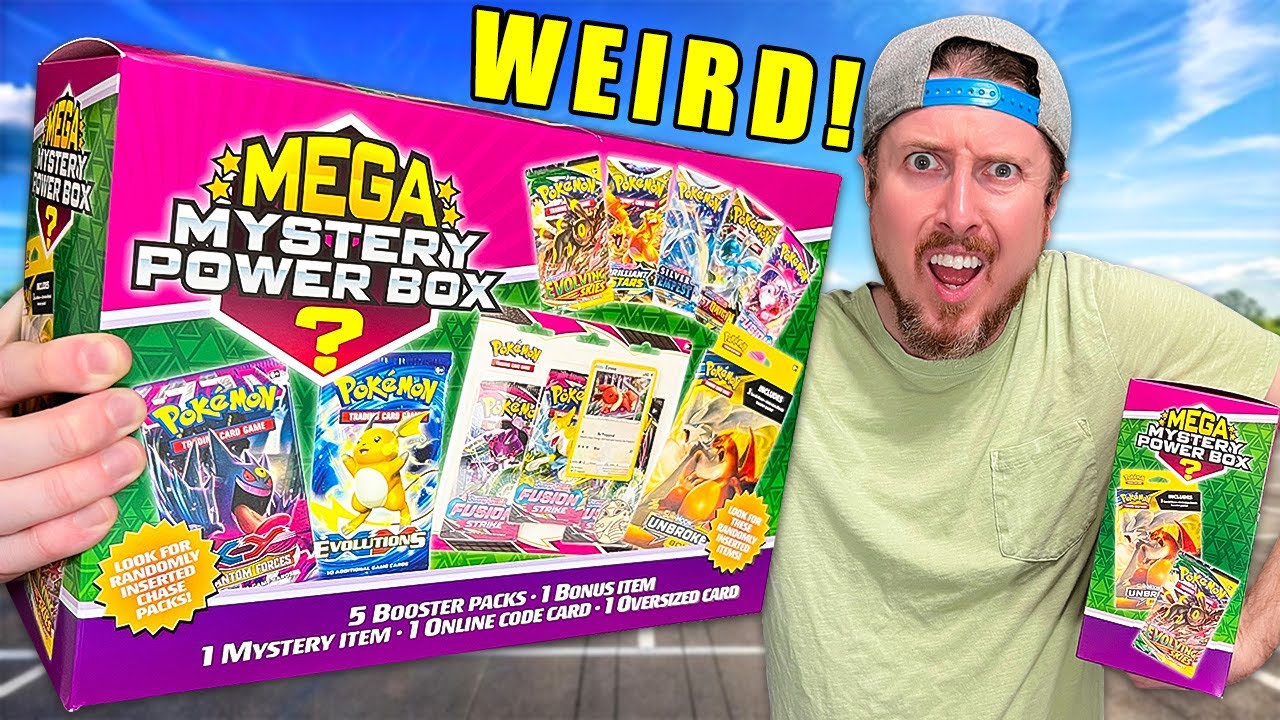 $50 MEGA MYSTERY Pokemon Box Had a WEIRD Charizard Card!