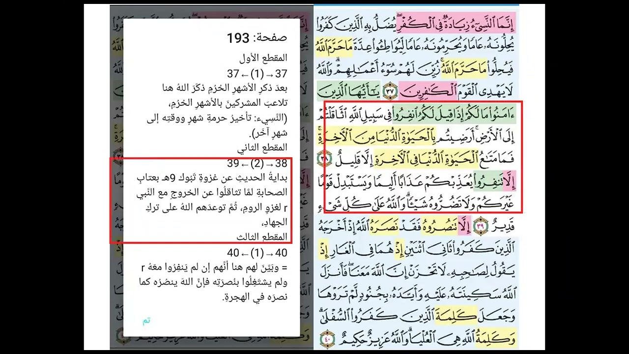 سورة التوبة ( 193+194)