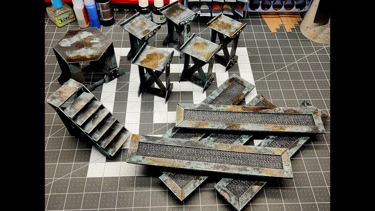 Modular sci-fi catwalks for wargaming & roleplaying games like Ashe Wastes and Star Wars Legion.