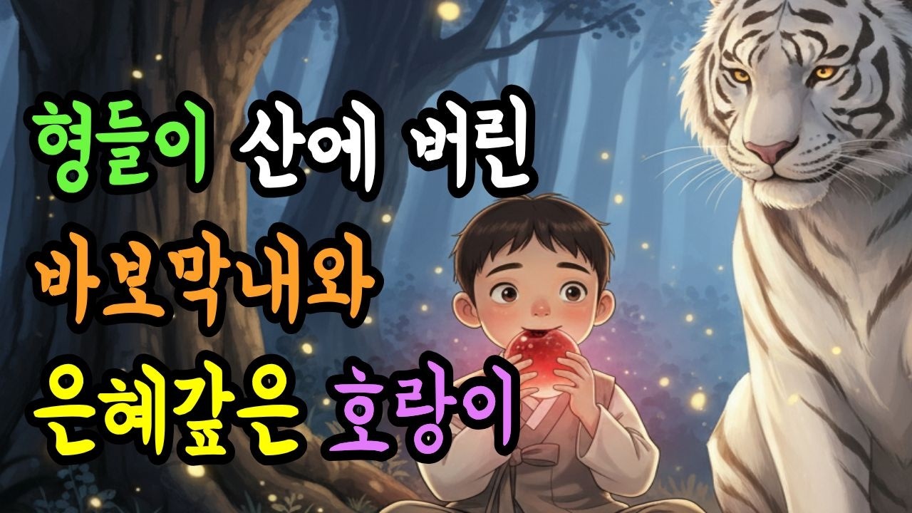 🌸형들이 한겨울 산 속 폐가에 가둔 바보 막내와 은혜갚은 호랑이 | 야담 민담 옛날이야기
