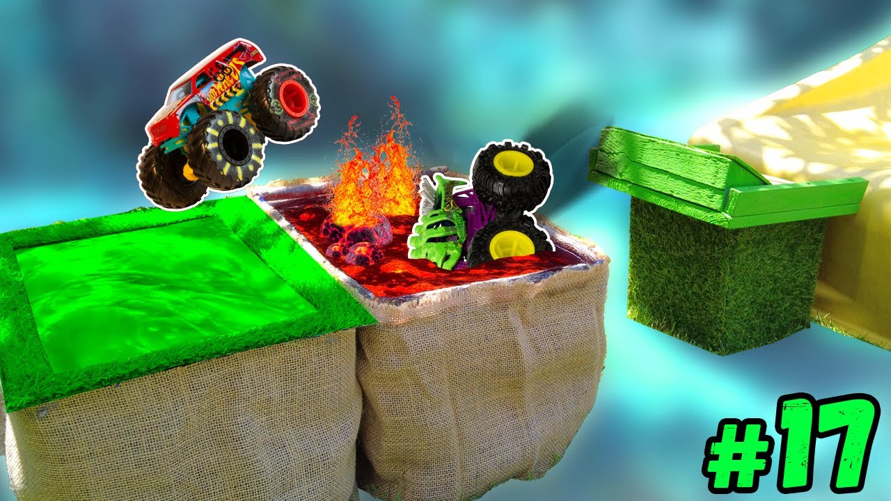 Competition #17: CHAMPIONSHIP '25 Hot Wheels MONSTER TRUCK Racing in the Pool Slide Race Slime Lava