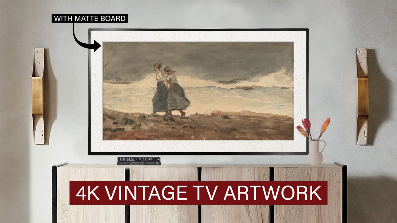 Vintage Art with Matte Board - 4K TV Background Screensaver (3 Hours With No Sound)