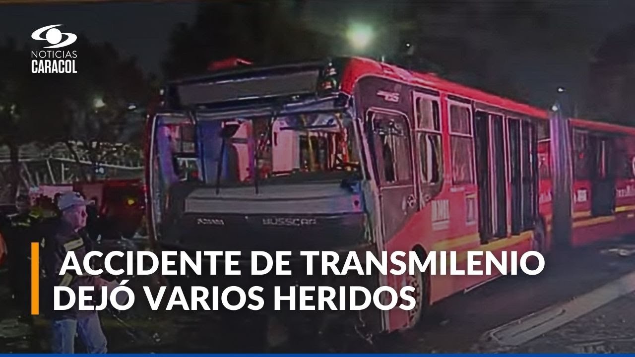 Así quedaron Transmilenio y camioneta que se estrellaron horas después del concierto de Shakira