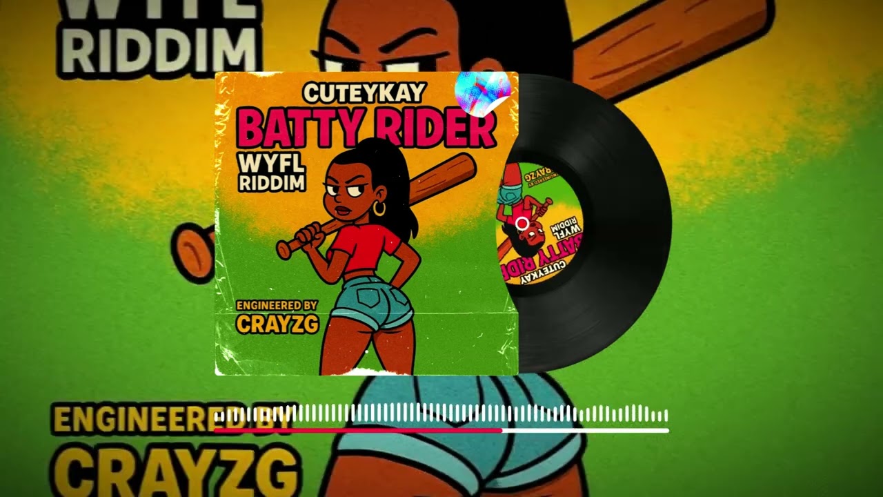 CuteyKay ,Dj Mac, Crashdummy -- Batty Rider WYFL Riddim (Visualizer) engineered by CrayzG