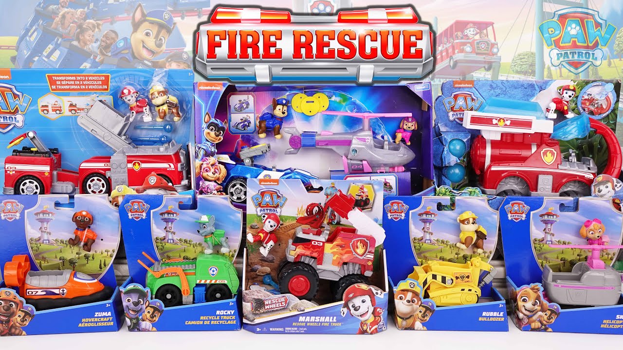Paw Patrol Unboxing Review | Marshall Rescue Wheels Fire Truck 🚒 | Toy Truck Playset