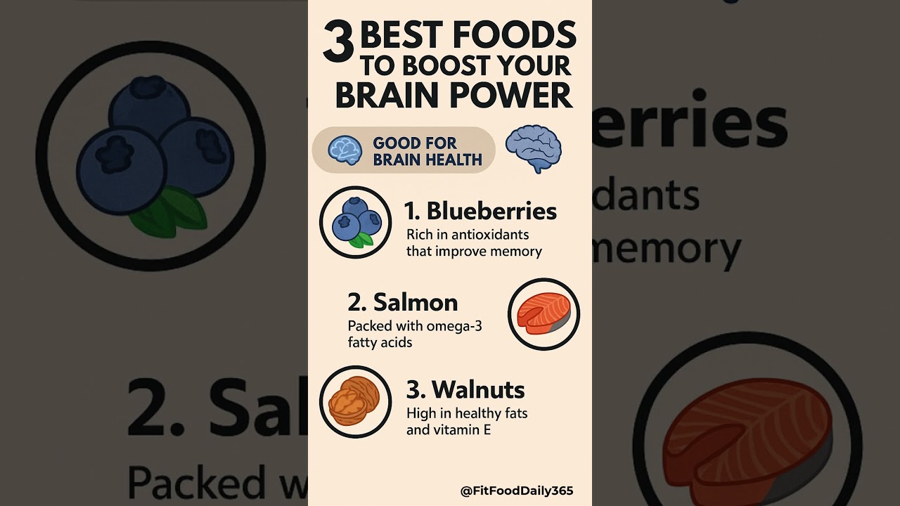 3 Best Foods to Boost Your Brain Power | Fit Food Daily