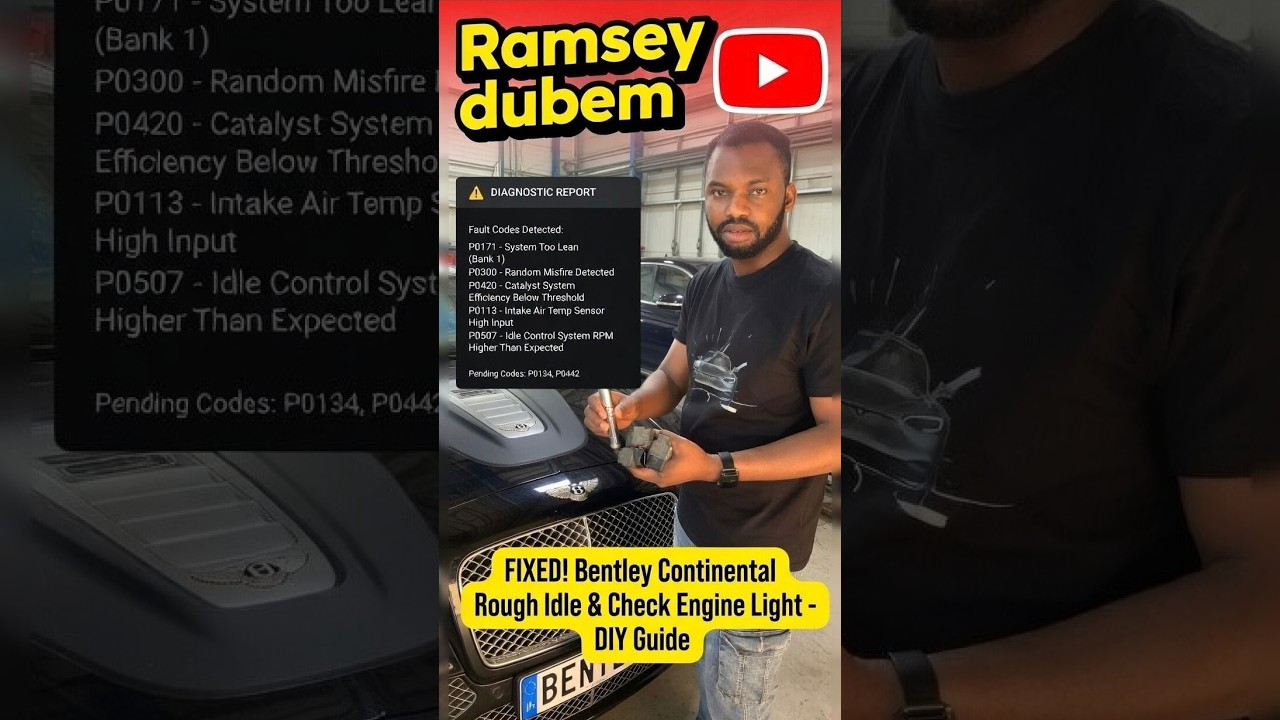 Bentley Continental GT W12: Устранение ошибок P0548 P2587 P0300 P0312 P0305 P1311 P1314 - Пропуск...