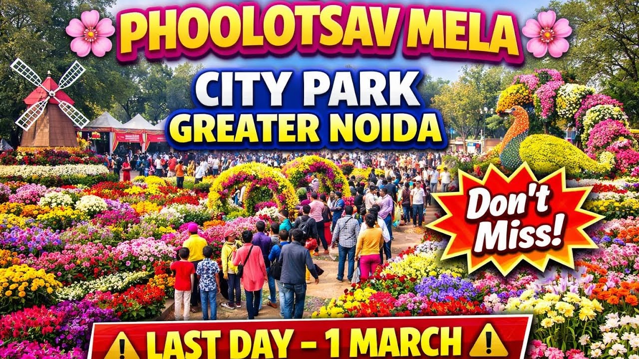 🌸 Phoolotsav Mela 2026 | City Park Greater Noida | Last Day 1 March | Don’t Miss! 🌸