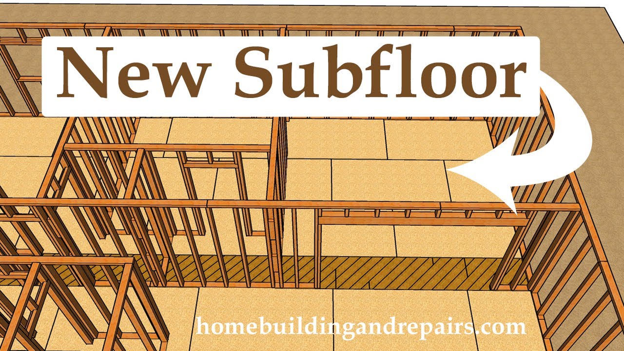 Basic Instructions For Adding New Subflooring Over Old Worn Out Subfloor - Home Remodeling Part 6
