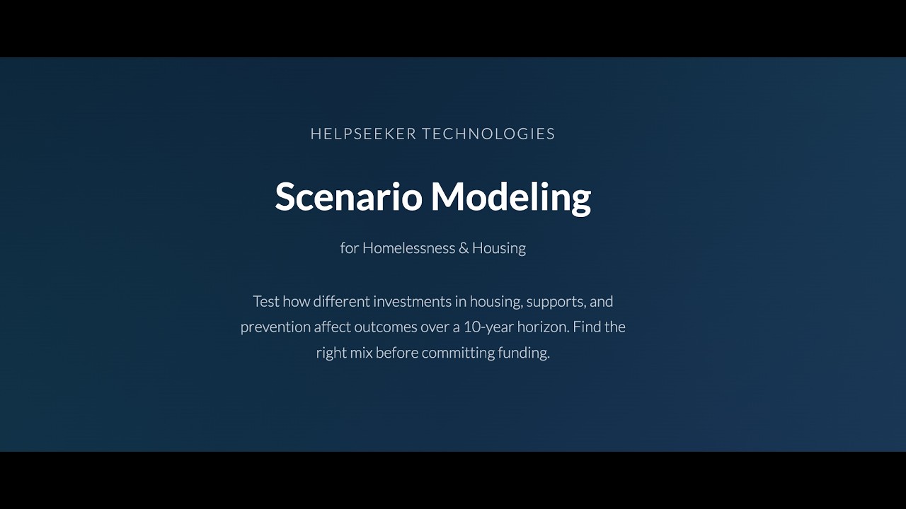 Scenario Modelling - A Tool for Housing & Homelessness Planning