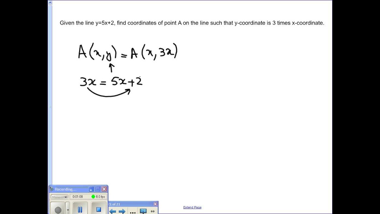 Finding x and y coordinates