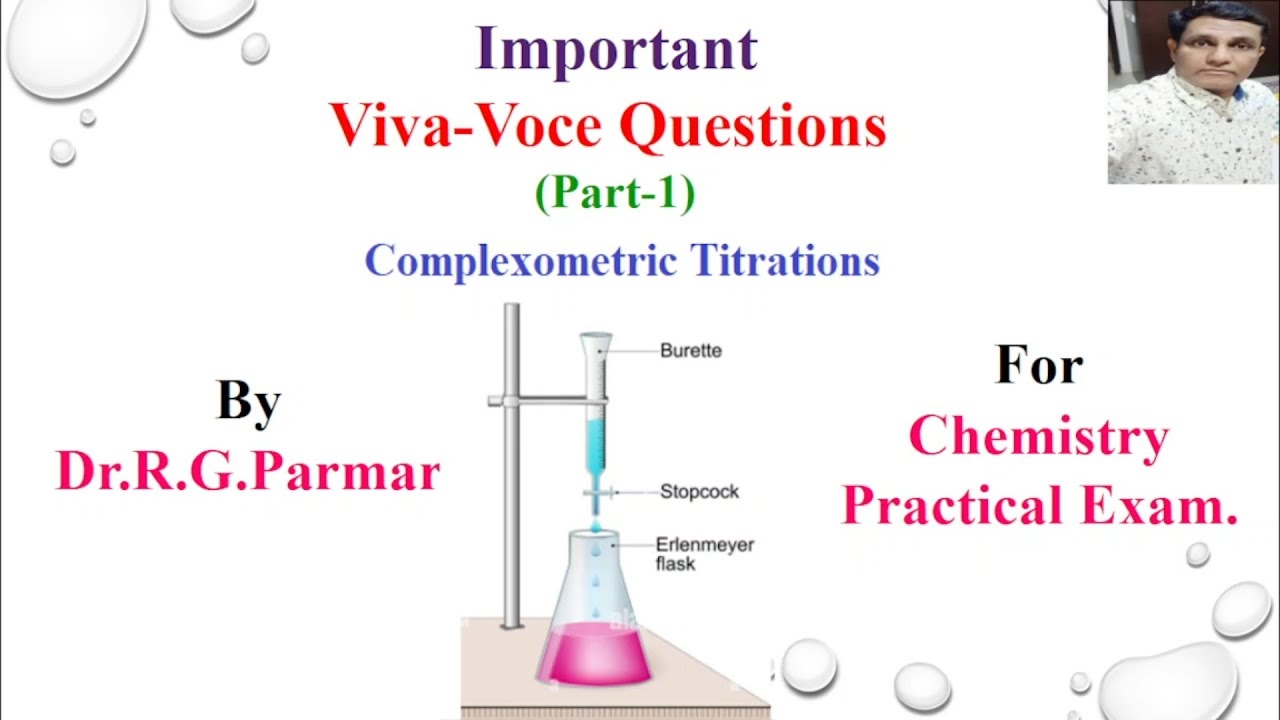 Viva Questions Part-1 on Complexometric titrations | EDTA titrations (MCQs)