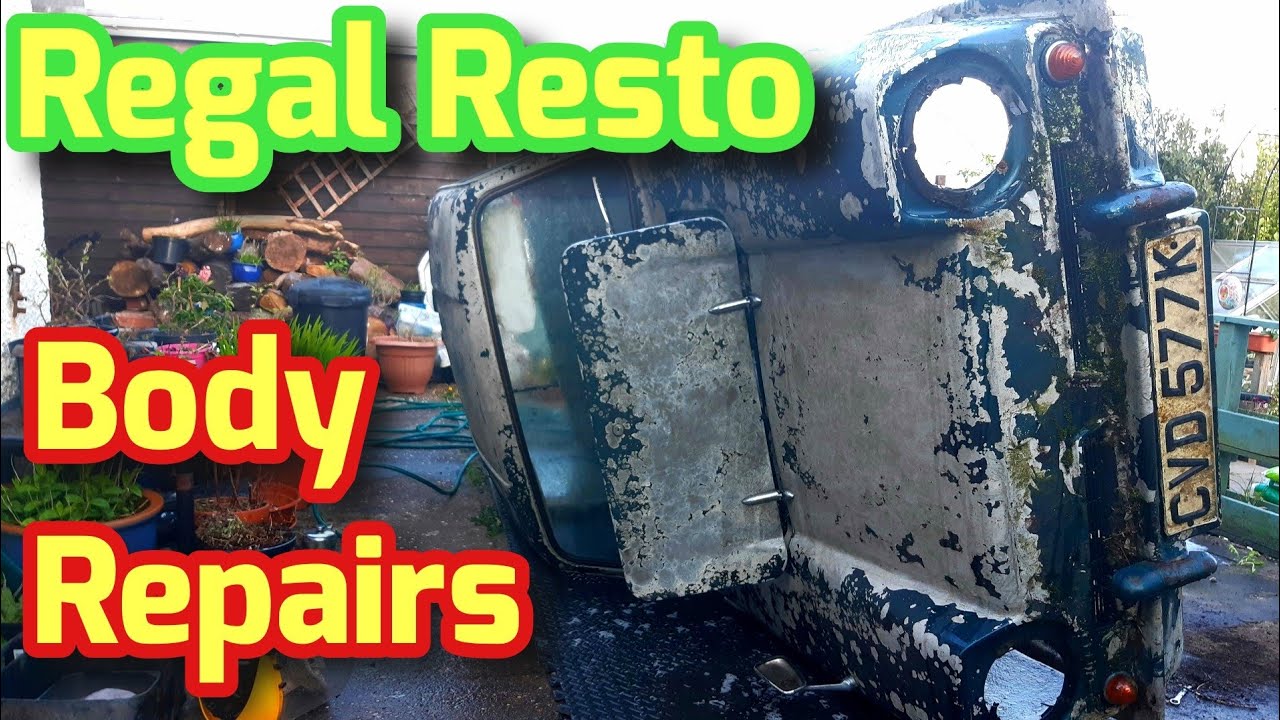 Наклон кузова, чтобы увидеть повреждения от столкновения — Reliant Regal Resto — Часть 4