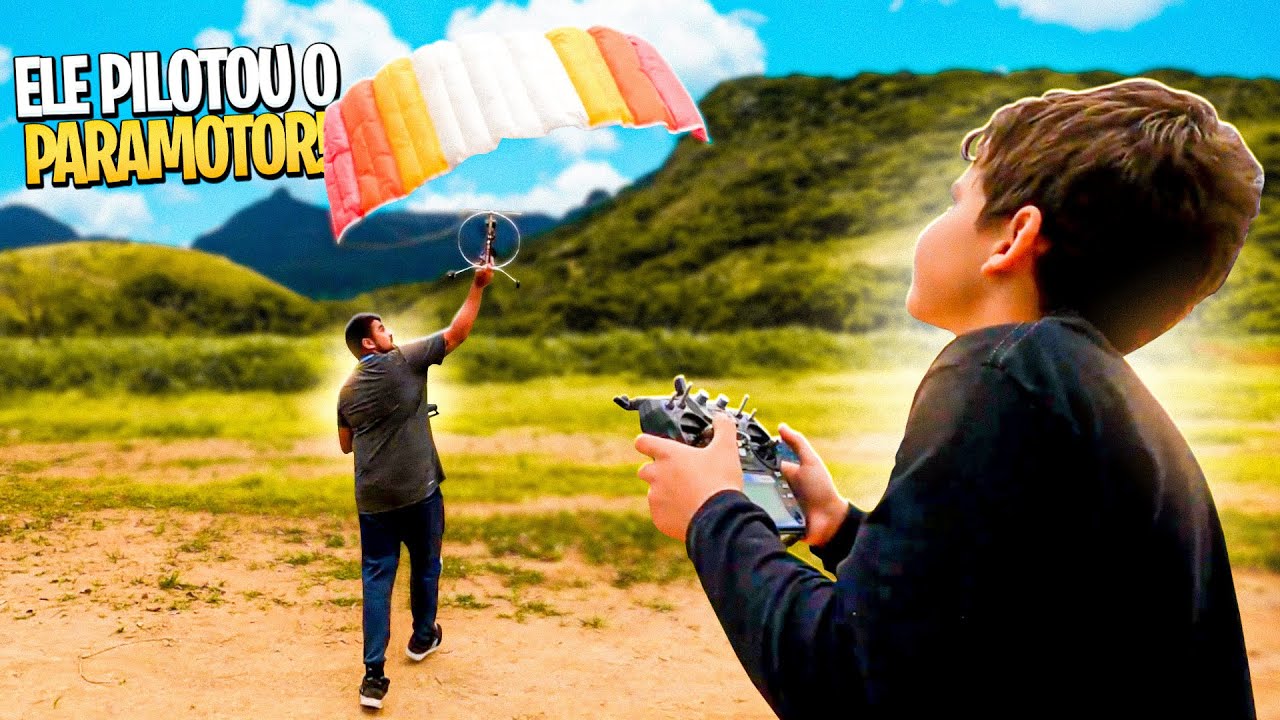 FINALMENTE ELE PILOTOU O PARAMOTOR #aeromodelo  #parapente #viral