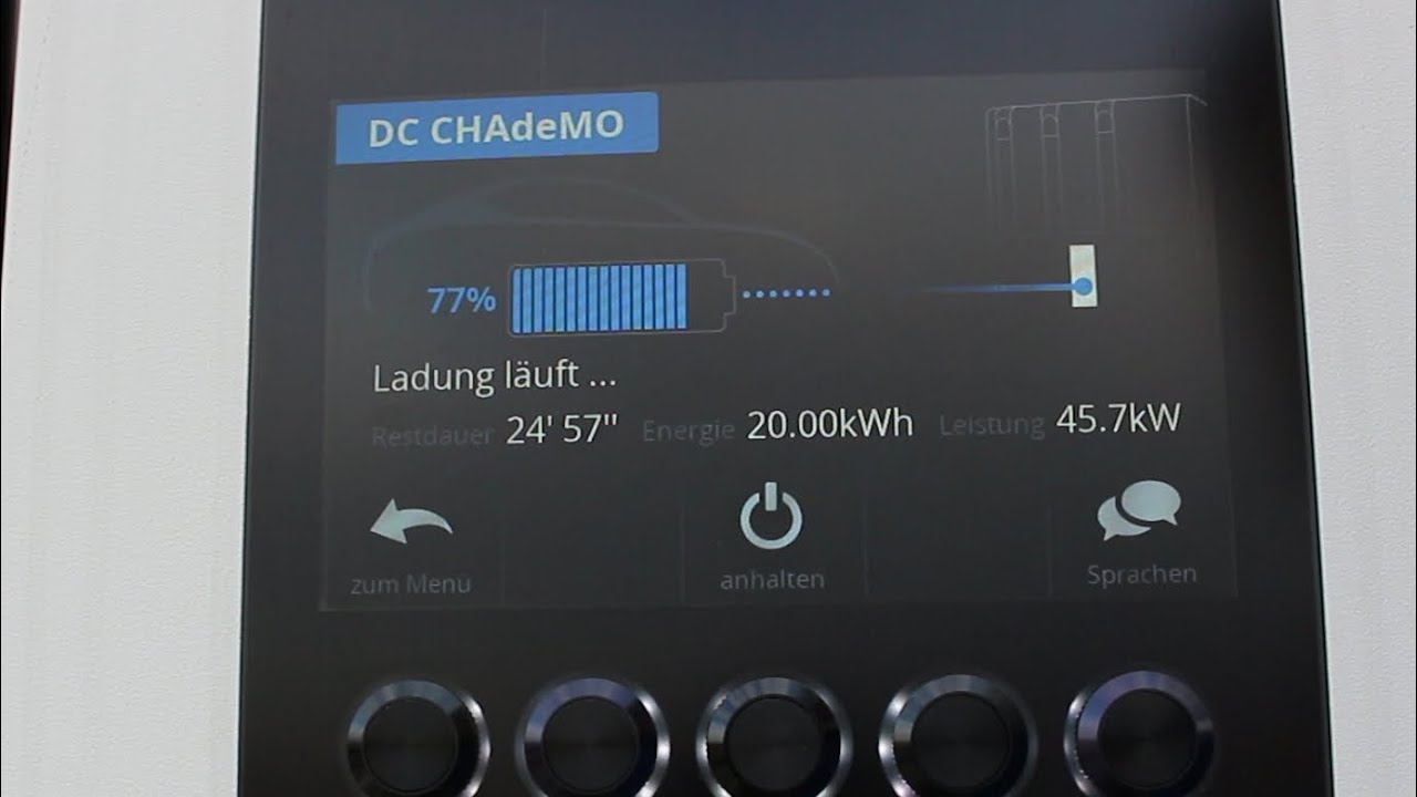 2016 30 kWh Nissan Leaf  - komplette CHAdeMO Ladung + LeafSpy