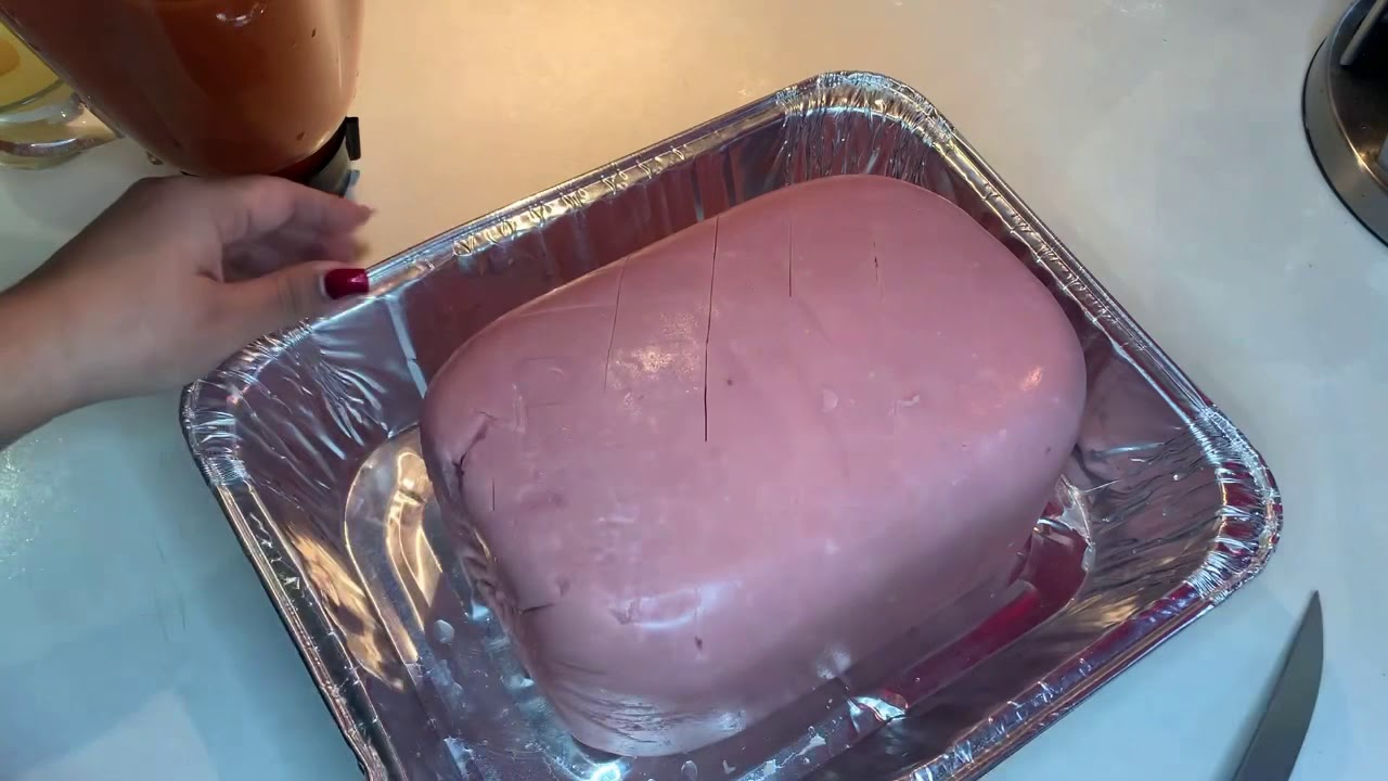 Jamón al horno con piña y chipotle