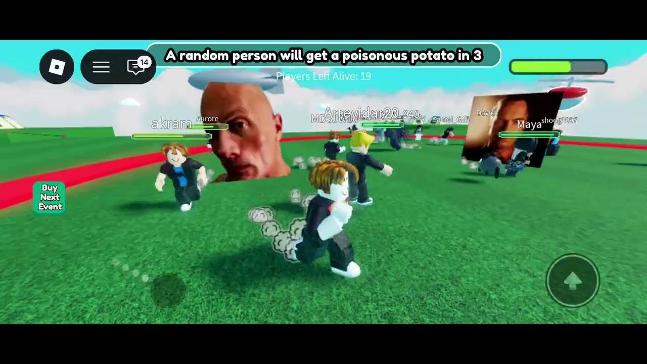 Roblox but I can't leave the circle