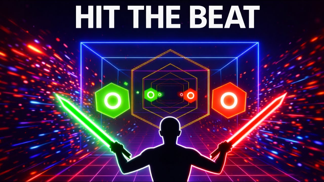BEAT SABER 🥊 Immersive Interactive Warm-Up | Real-Life Rhythm Game (No VR)