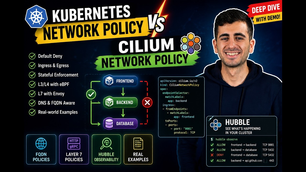 Kubernetes Network Policies & Cilium Network Policies | Complete Hands-On Guide