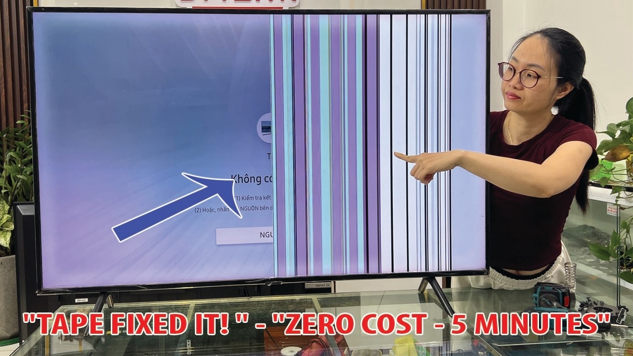 Samsung TV Vertical Lines? Girl's Tape Trick Saves Hundreds of Dollars!#PhamxoaVietnameseGirl