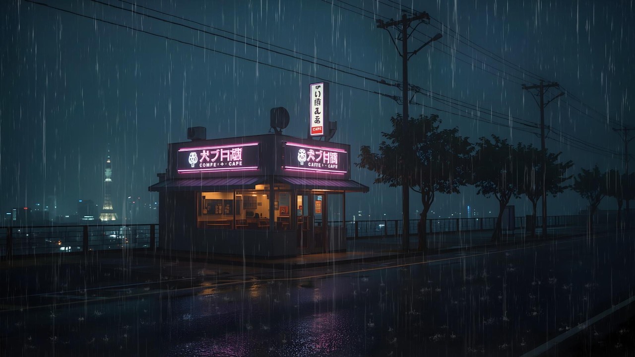 Rainy Tokyo Cafe Streets at 3 AM ☕🌧️ | Cozy Night Lofi