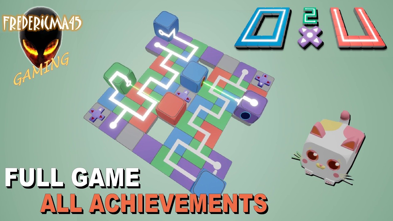 OxU 2 FULL GAME Walkthrough / All Achievements 100% (Minimalistic 3d Puzzle Game by Quiet River)