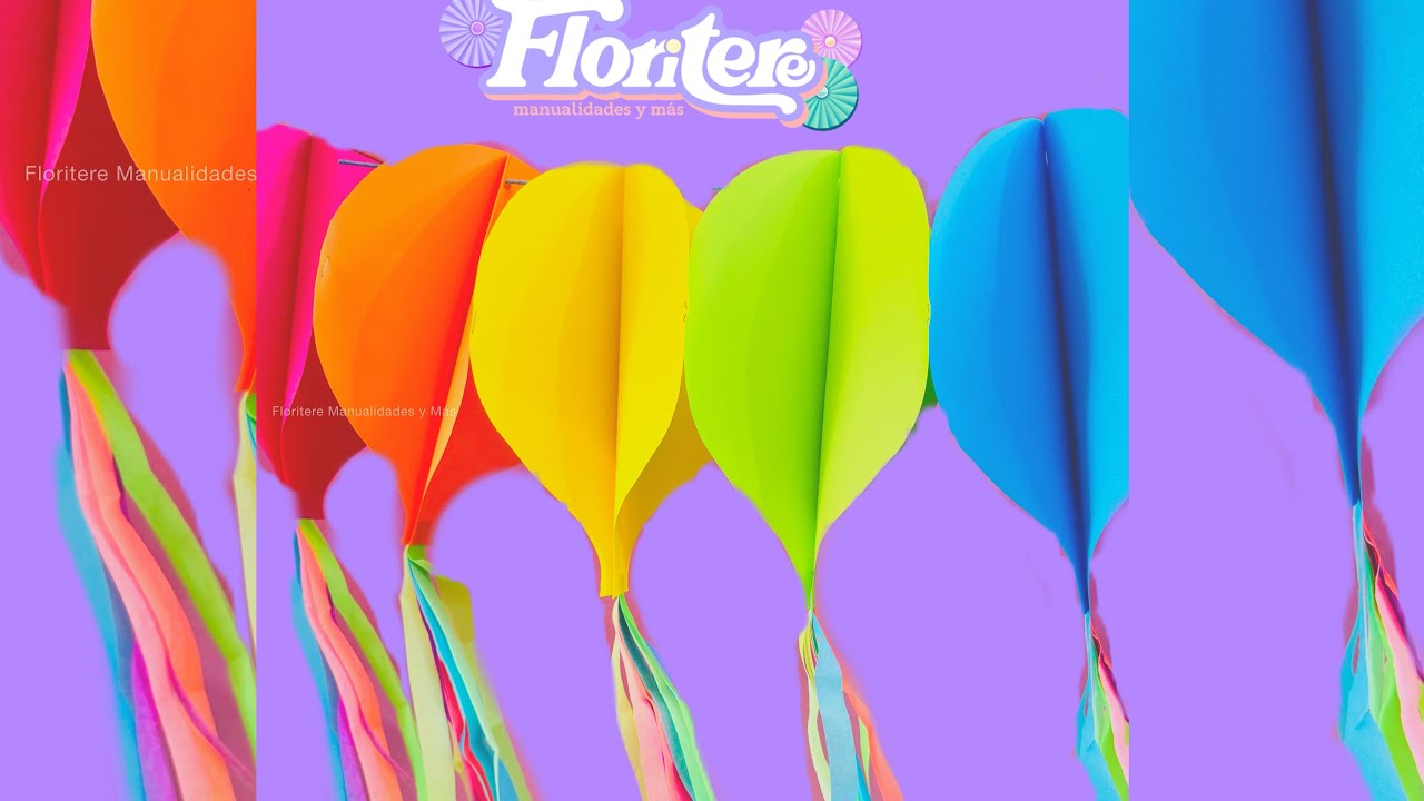 Guirnalda de Globos 3D manualidad para el Día del niño