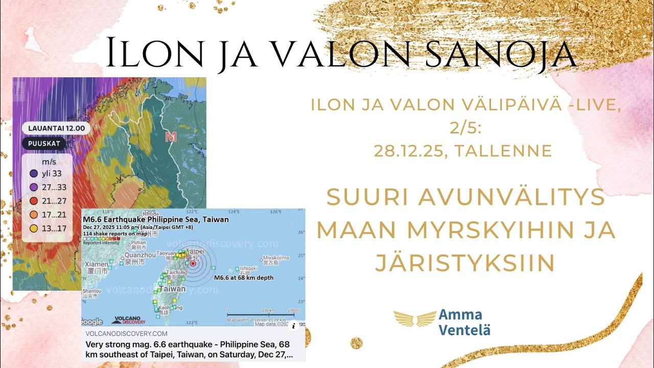 Suuri avunvälitys Maan myrskyihin ja järistyksiin - Ilon ja valon välipäivä-live, osa 2/5