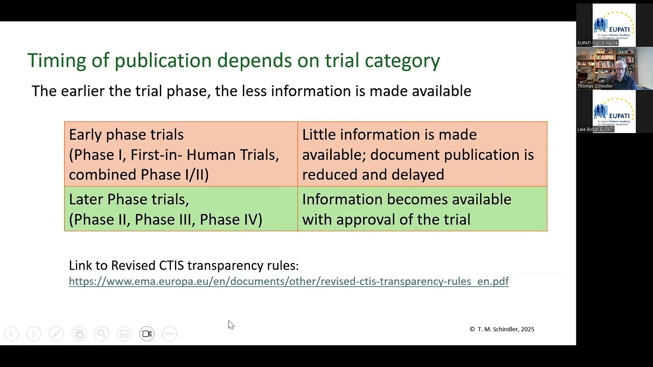 EUPATI Webinar: Exploring the Clinical Trials Information System CTIS Public Portal