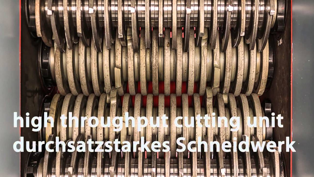 Vierwellenzerkleinerer der Baureihe RMZ 500 - RMZ 1000 S zur Metall Messing Zerkleinerung