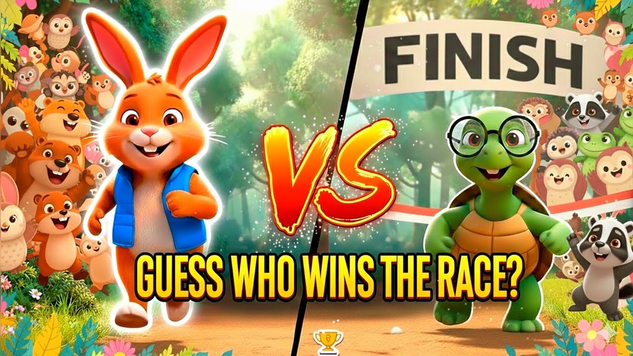 Rabbit vs Turtle Race + ABC Song for Kids! | Khargosh aur Kachua ki Race 🐰