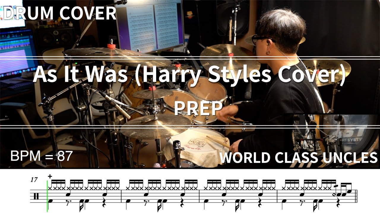 PREP - As It Was (Harry Styles Cover) [ drum cover, score, drum sheet ]