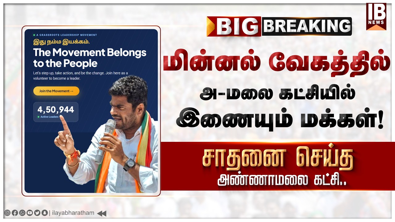சாதனை செய்த அண்ணாமலை கட்சி.. | Annamalai | New Party | AnnamalaiNewParty